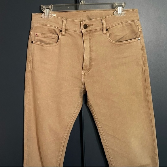 Marine Layer 5 Pocket Slim Fit Pant in Khaki | Size 32x32 - Picture 6 of 14